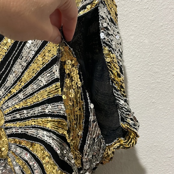 Vintage Joie de Vie Night N’ Day Intimates Sequin Butterfly top - Picture 5 of 7